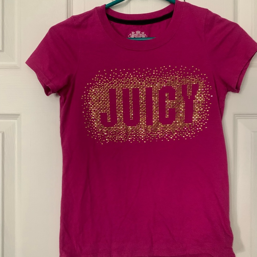 Juicy Couture Pink and Gold Short Sleeve Tee